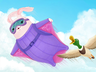 MachikoBlog_Day171_flyingMomoko.jpg